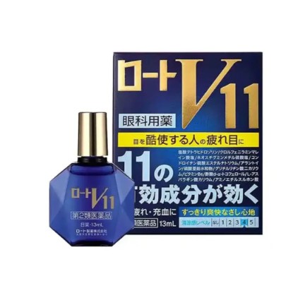 Rohto V11 глазные капли от усталости и покраснений глаз / Освежающий индекс