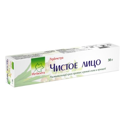Крем Чистое Лицо - против анке, прыщей, угрей Herbextra